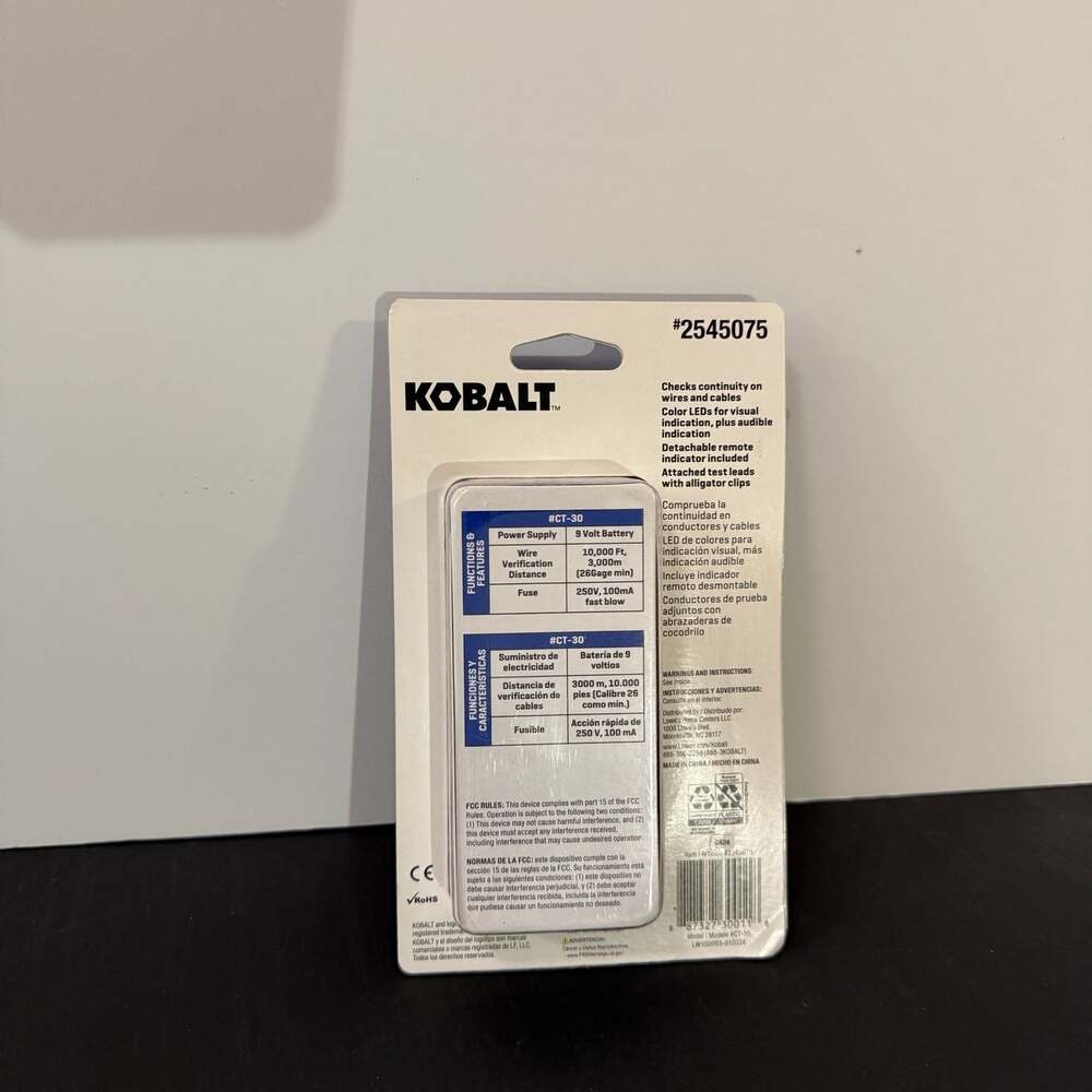 Kobalt Continuity Tester with Remote CT-30 Item #2545075‎ - Picture 6 of 7